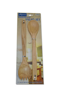 Massief houten saladebestek